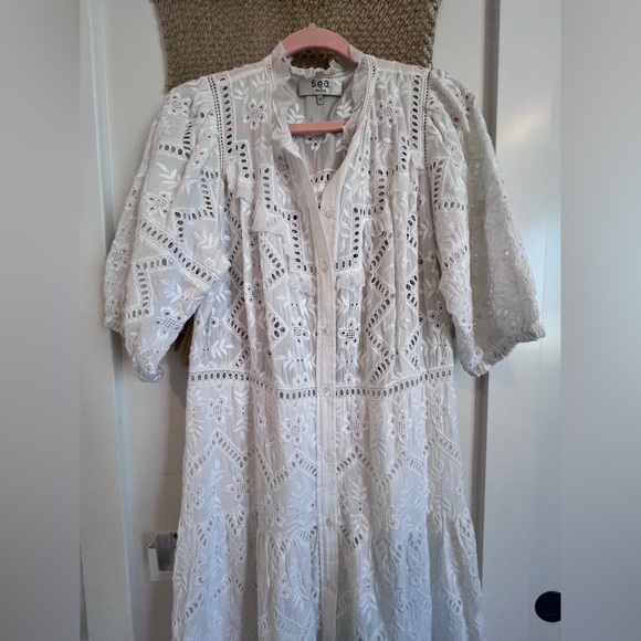 Sea New York Lace Pattern Midi Length Dress | Size 12 - Picture 5 of 8